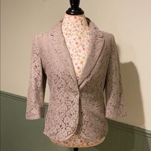 Taupe floral blazer